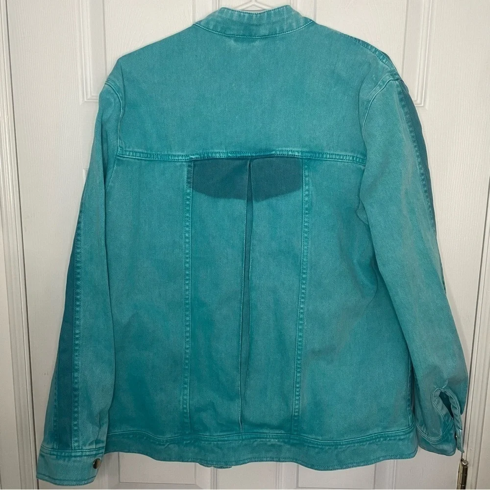 Gucci Turquoise Denim Cherry Embroidered Jacket Made in Italy Small - Picture 7 of 11